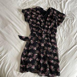 Black floral dress